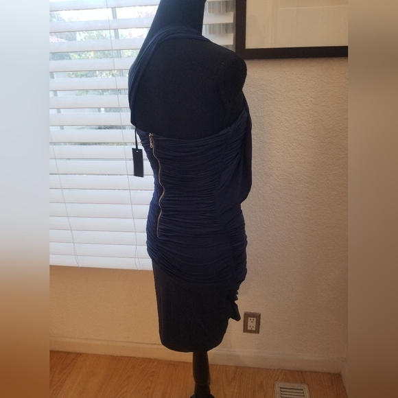 NAVY BLUE STUDDED DRESS - Picture 6 of 7